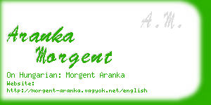 aranka morgent business card